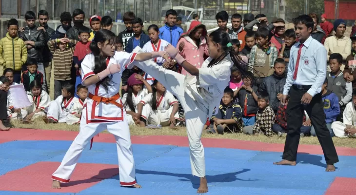 छैटौँ अन्तरविद्यालय एकायन कराँते हुने