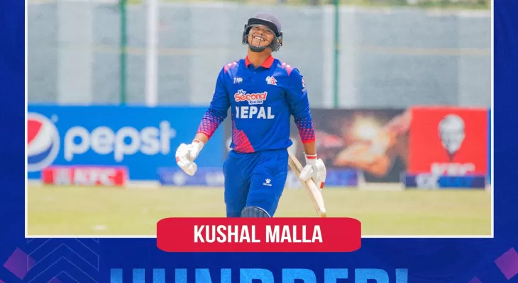 एकदिवसीय क्रिकेटमा कुशलको पहिलो सतक