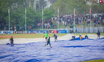 बर्षाका कारण नेपाल र युएईबीचको फाइनल खेल पुनः अवरुद्ध