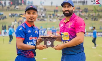 नेपाल र युएईको खेल आजका लागि स्थगित