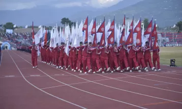 राखेपद्वारा नवौँ राष्ट्रिय खेलकुदको नगद पुरस्कार वितरण