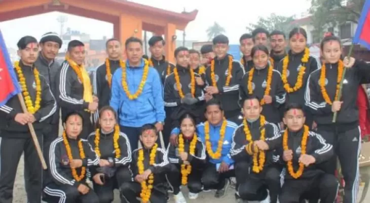 इन्डो–नेपाल कराते प्रतियोगितामा भाग लिन नेपाली टोली भारत प्रस्थान