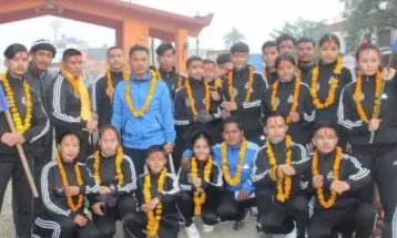 Nepali team leaves for India to take part in Indo-Nepal Karate Championship