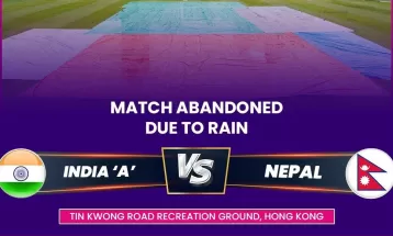 वर्षा बाधक बन्दा नेपाल र भारतबीचको खेल रद्द