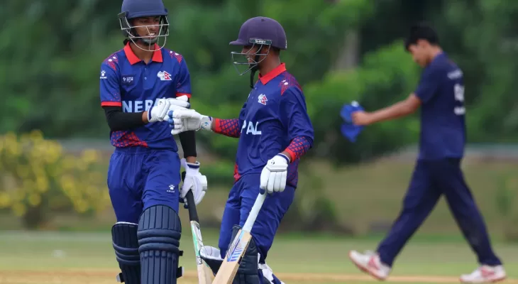 नेपालले थाइल्यान्डलाई २ सय २५ रनले हरायो