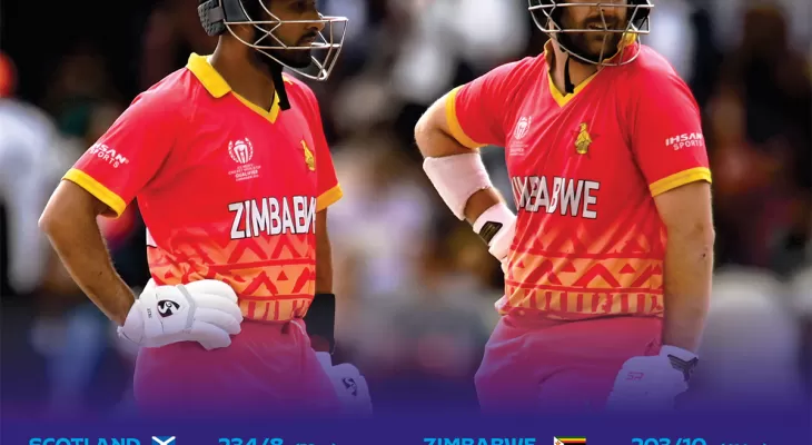 जिम्बाब्बे एकदिवसीय विश्वकपबाट बाहिरियो