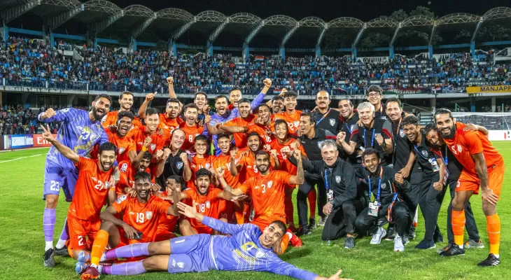 कुवेतलाई पेनाल्टी सुटआउटमा पराजित गर्दै भारतले जित्यो साफ च्याम्पियनशिपको उपाधि