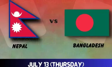 पहिलो मैत्रीपुर्ण खेलमा नेपाल घरेलु टोली बङ्गलादेशसँग खेल्दै