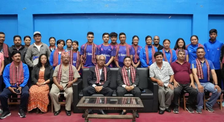 टेबलटेनिस खेलाडीलाई सम्मान तथा बिदाइ