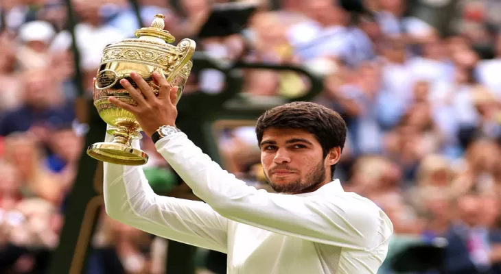 विम्बल्डन टेनिसको उपाधि कार्लोस अल्कारोजलाई