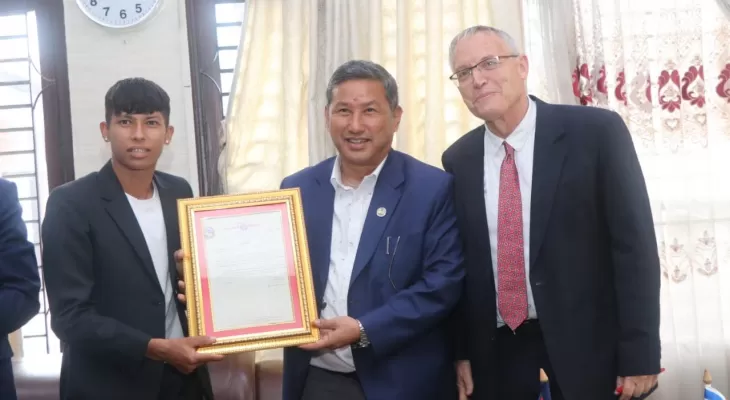 व्यावसायिक फुटबल खेल्न इजरायल जान लागेकी सावित्रा भण्डारीको बिदाइ