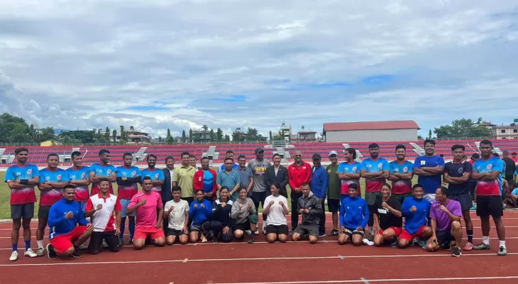 सदस्य–सचिव घिसिङद्वारा आर्चरी, बक्सिङ र रग्बीको तयारी निरीक्षण