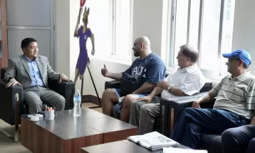 NSC member secretary and German Judo coach Mansur meet