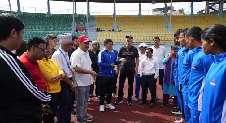 खेलकुद मन्त्रीद्धारा चार खेलको तयारी निरीक्षण