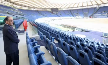 PM Dahal observes Olympic Stadium