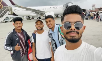 ६ क्रिकेट खेलाडी विशेष प्रशिक्षणका लागि भारत प्रस्थान