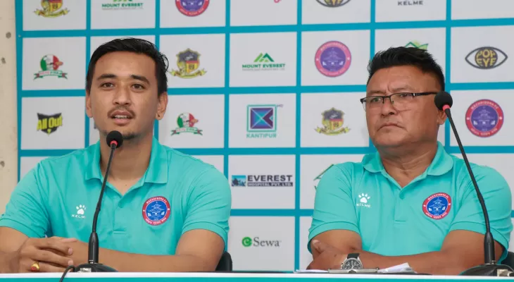 एएफसी कपमा मछिन्द्र क्लबले भुटानको पारो एफसीसँग खेल्दै