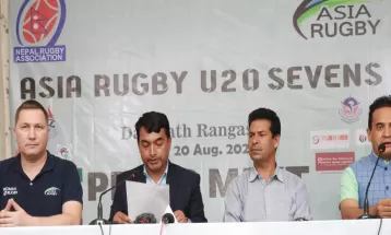 The arena has been prepared for the Asia Rugby U20 Sevens