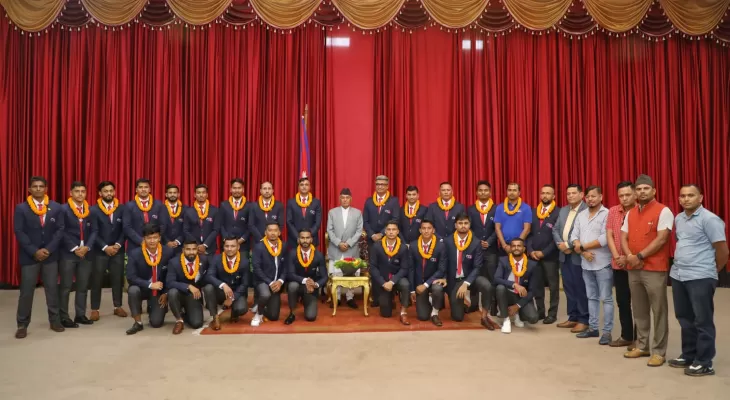 President extends best wishes to Nepali cricketers playing in Asia Cup