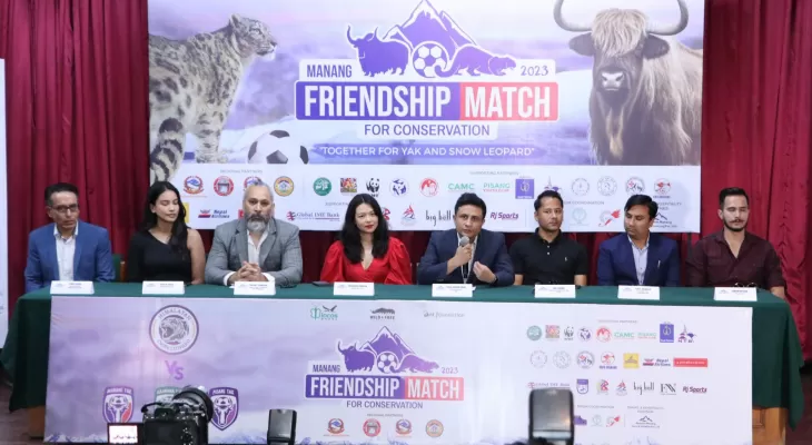 हिउँ चितुवा र याक संरक्षणका लागि मनाङमा मैत्रीपूर्ण फुटबल हुने