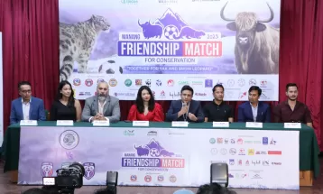 हिउँ चितुवा र याक संरक्षणका लागि मनाङमा मैत्रीपूर्ण फुटबल हुने