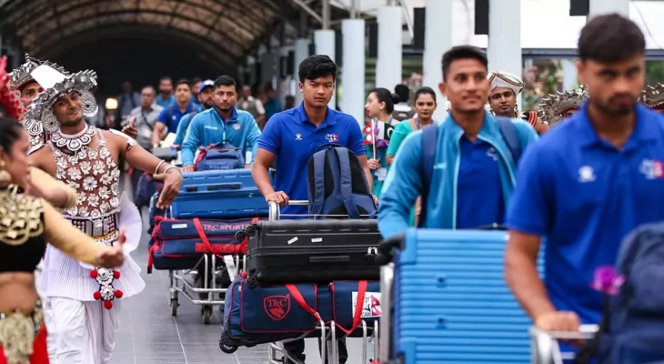 एसिया कप २०२३ : भारतविरूद्धको खेलका लागि नेपाली टोली श्रीलंकामा (फोटो फिचर)