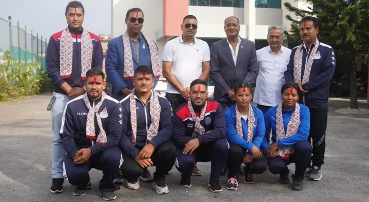 विश्व च्याम्पियनसिपमा सहभागि हुने भारोत्तोलन टोलीको बिदाइ