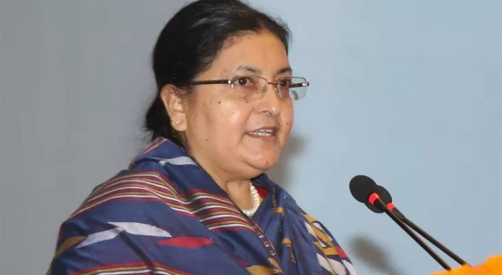 नेपाली क्रिकेट टोलीलाई पूर्वराष्ट्रपति भण्डारीको बधाई