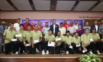 भलिबल खेलाडीलाई मासिक पारिश्रमिक