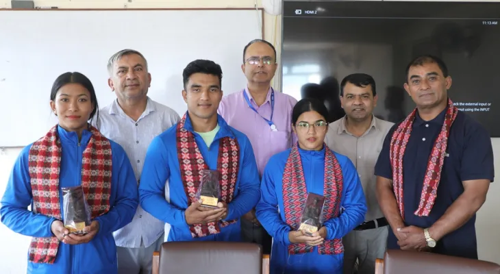 जुडो खेलाडीलाई महेन्द्र रत्न क्याम्पसको बिदाइ