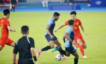 एसियाली खेलकुद : फुटबलमा भारत चीनसँग ५–१ ले पराजित