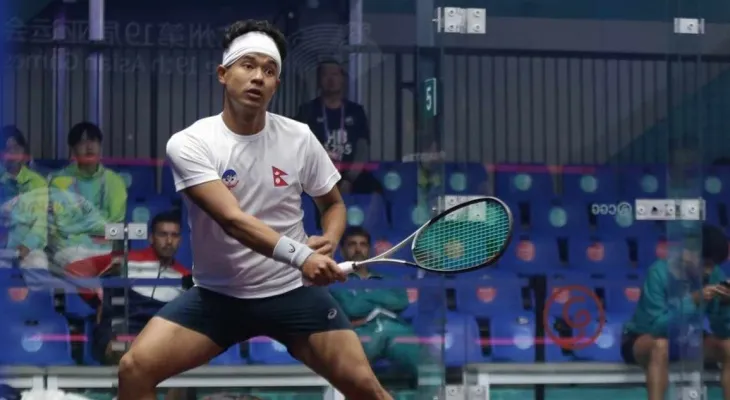 एसियाली खेलकुद : स्क्वासको टिम स्पर्धामा महिला/पुरुष टोली पराजित