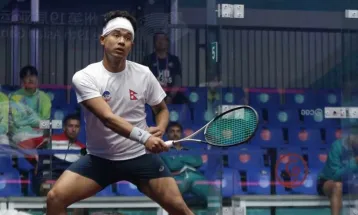 एसियाली खेलकुद : स्क्वासको टिम स्पर्धामा महिला/पुरुष टोली पराजित