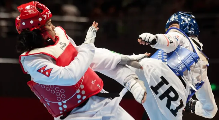 There was no medal for Nepal in taekwondo at the 19th Asian Games