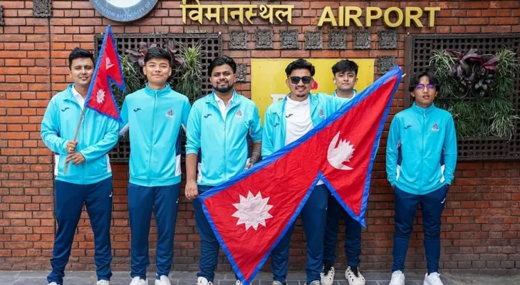 Nepal's team competes in PUBG Mobile in the second round of the 19th Asian Games