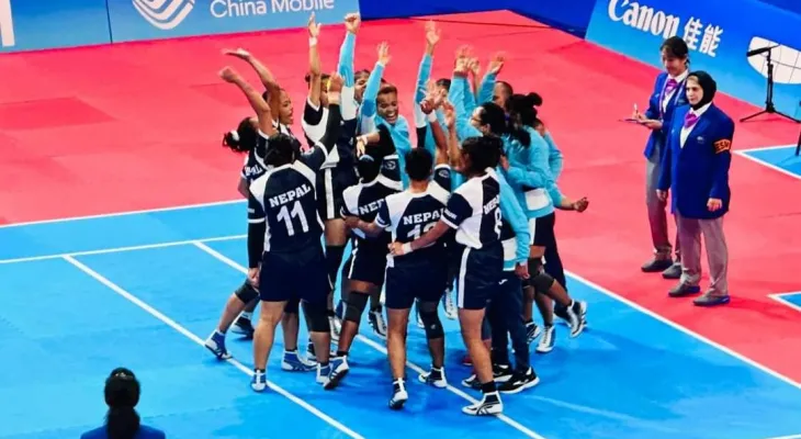 एसियाली खेलकुद : महिला कबड्डीको दोस्रो खेलमा नेपाल पराजित
