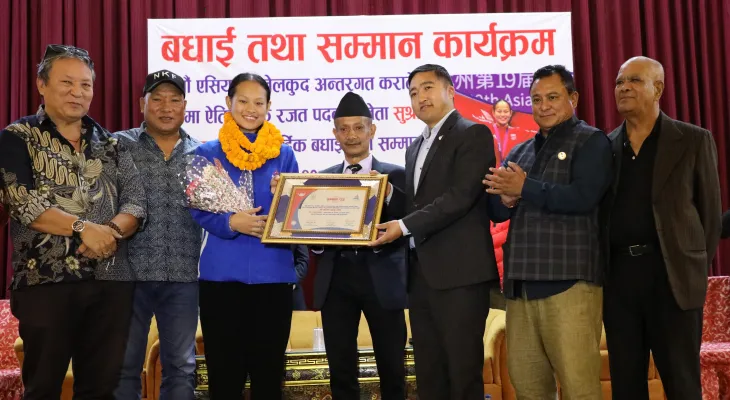 ऐतिहासिक रजत विजेता एरिकालाई वैद्यको सम्मान