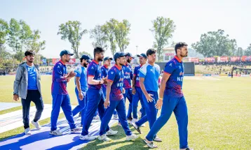Nepal were defeated by Oman by five runs in the ICC T20 World Cup Asia Qualifier