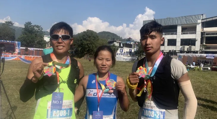 The Nepali team triumphs in the cross-country race between China and Nepal