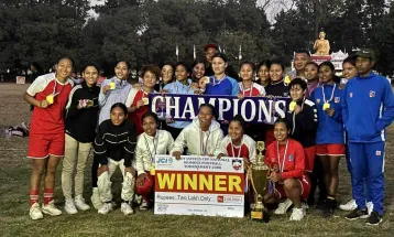 राष्ट्रिय महिला फुटबलको उपाधि धनगढीलाई