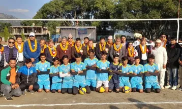 दुप्चेश्वरले जित्यो जिल्लास्तरिय भलिवल प्रतियोगिताको उपाधि