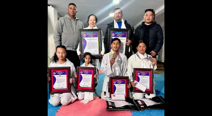 कराते खेलाडी सम्मानित