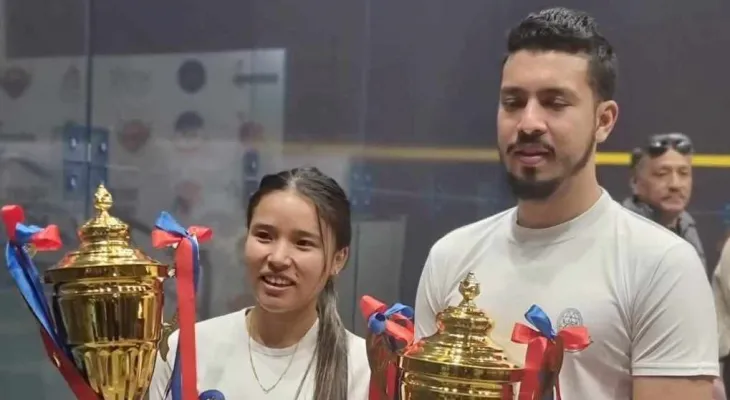 अरहान्त र विपना एनएसआरए एनिभरसरी स्क्वास च्याम्पियन