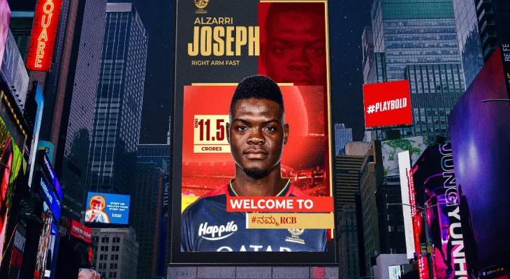 रोयल च्यालेन्जर्स बैंगलोरले अल्जारी जोसेफका लागि खर्च गर्यो १० करोडभन्दा बढी रकम