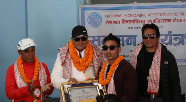 किक बक्सिङका तीन खेलाडी सम्मानित