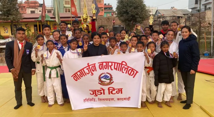 क्याडेट जुडो प्रतियोगितामा नागार्जुन टिम च्याम्पियन