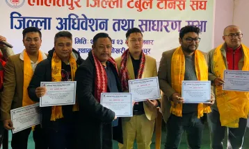 ललितपुर जिल्ला टेबलटेनिसमा आशिष