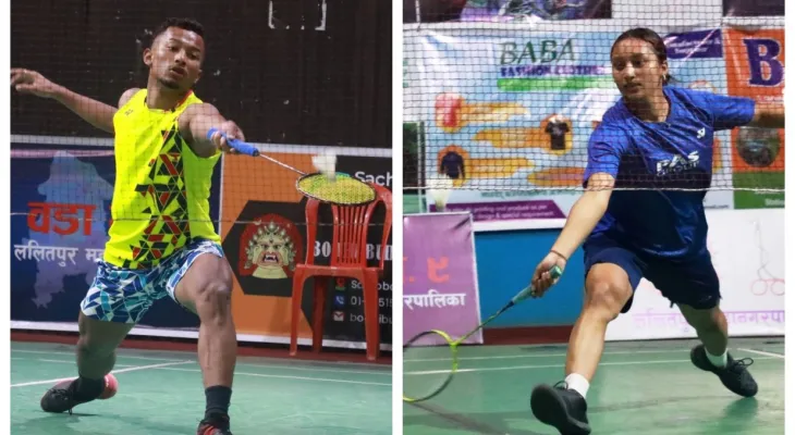 प्रिन्स र रशिला राष्ट्रिय ब्याडमिन्टन प्रतियोगिताको फाइनलमा