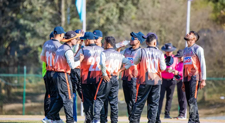 प्रधानमन्त्री कप क्रिकेट : एपिएफले मधेशलाई दियो २ सय ४७ रनको लक्ष्य