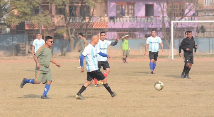 मैत्रीपूर्ण खेलमा सञ्चारकर्मीको टोलीले सशस्त्र प्रहरी बललाई हरायो